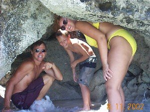 Kenn TJ and Missy in cave