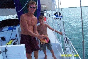 Teaching TJ to prepare conch